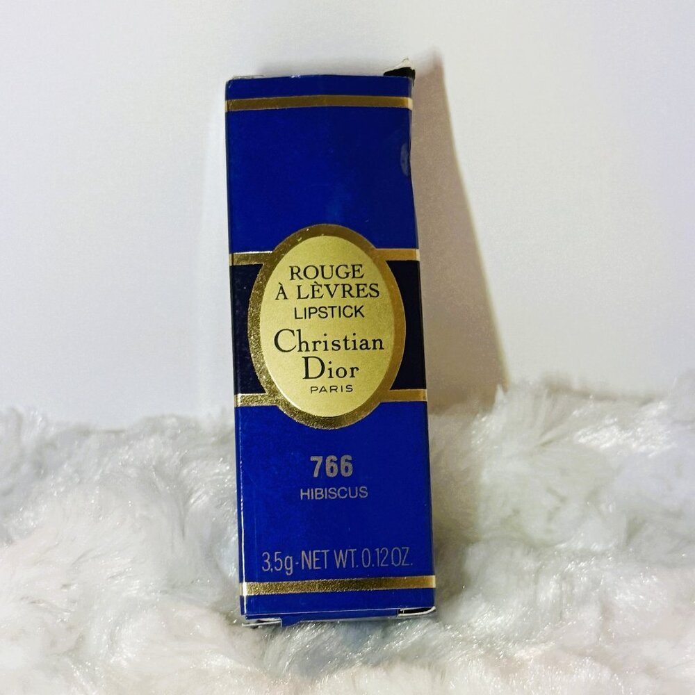 Vintage Christian Dior Lipstick No 766 Hibiscus old stock - new - with box